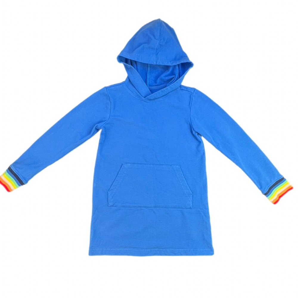 PRIMARY Girls Long Sleeve Hooded Dress - 4-5Y